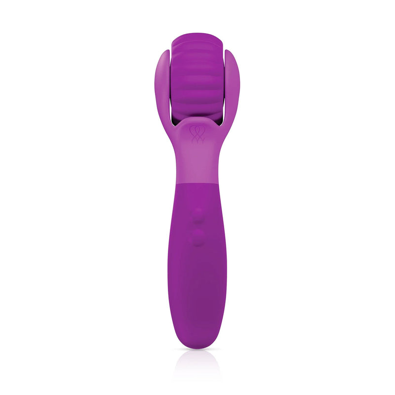 Front facing g-spot, clitoral and full body massage wheel JJ-violet