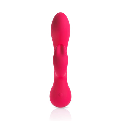 Front-facing silicone rabbit vibrator pink