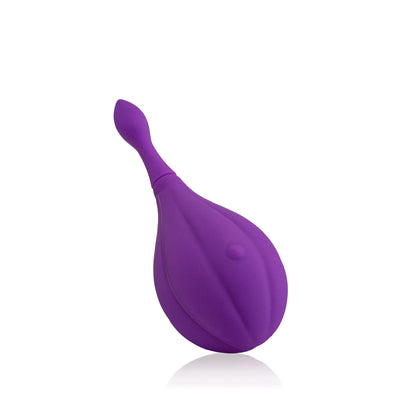 Front-facing angled sonic clitoral vibrator with pleasure sleeve JJ-violet