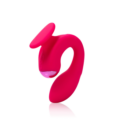 Curved Gripp Silicone Pink Vibrator - G-spot vibrator
