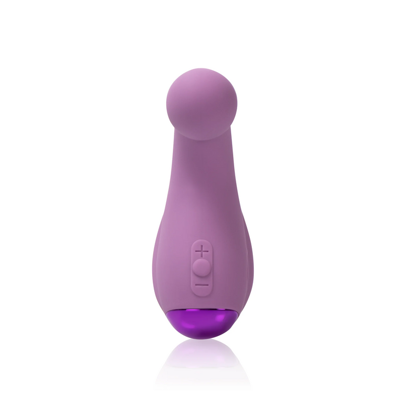 Curved Silicone Vibrator in the Purple Color, front view