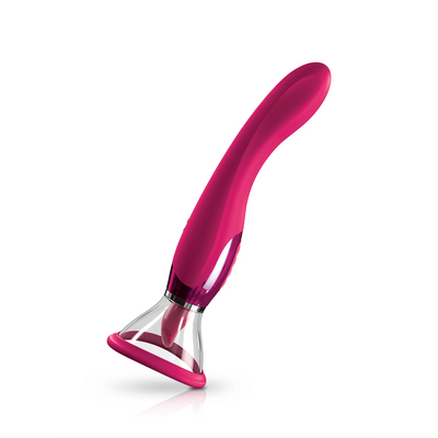Apex vulva suction, clitoral and g-spot stimulator in JJ-pink coral side view