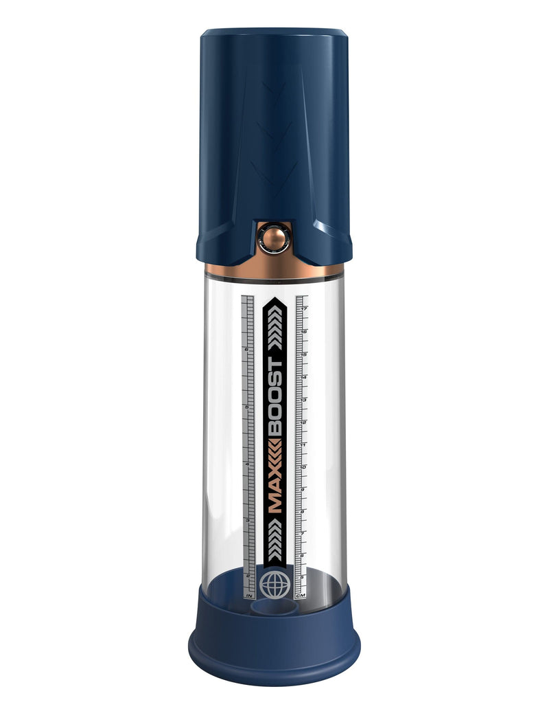 Pump Worx Max Boost Penis Pump - Blue/Clear