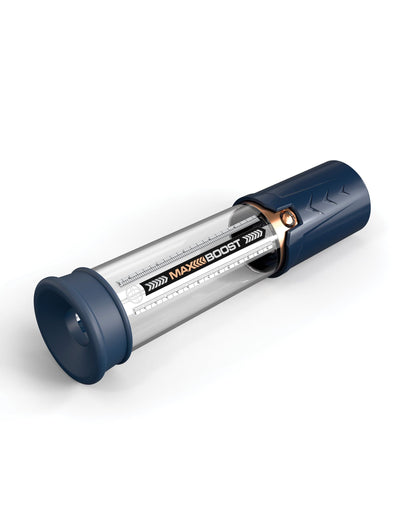 Pump Worx Max Boost Penis Pump - Blue/Clear