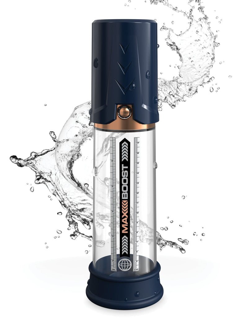 Pump Worx Max Boost Penis Pump - Blue/Clear