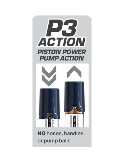 Pump Worx Max Boost Penis Pump - Blue/Clear