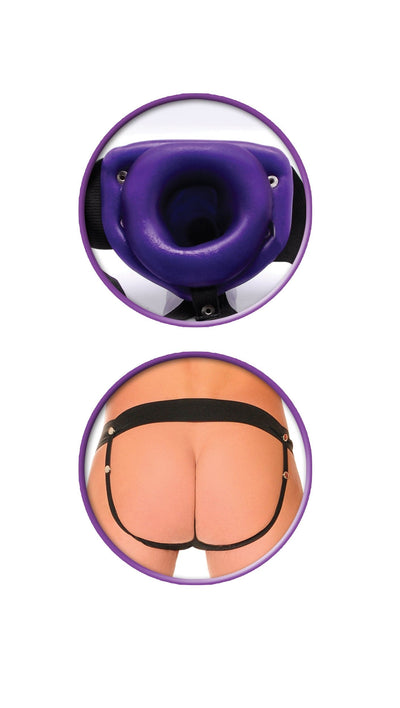 fetish-fantasy-series-for-him-or-her-vibrating-hollow-strap-on-purple-black