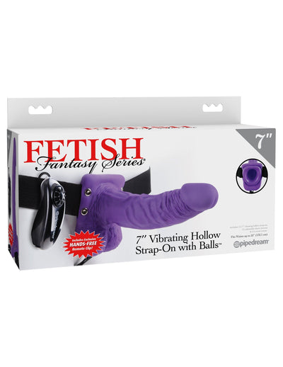 fetish-fantasy-series-7-vibrating-hollow-strap-on-with-balls-purple-black