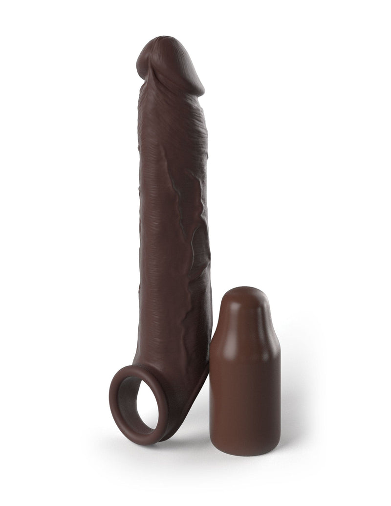 fantasy-x-tensions-1-inch-silicone-x-tension-with-strap-brown
