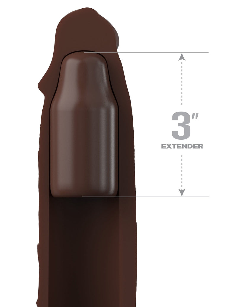fantasy-x-tensions-1-inch-silicone-x-tension-with-strap-brown