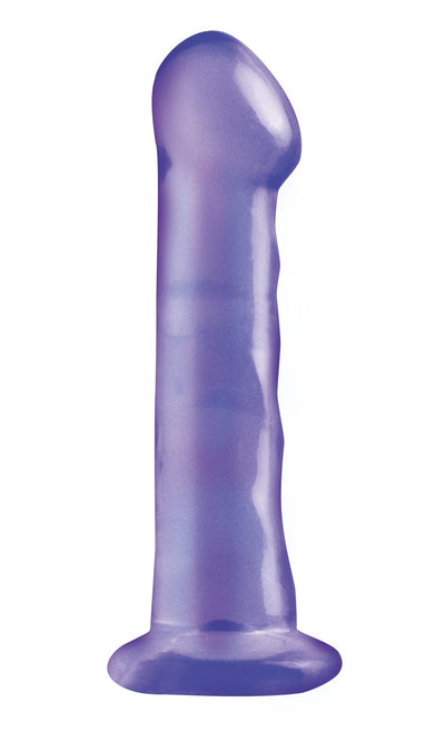 Basix Rubber Works 6.5" Dong with Suction Cup - Purple
