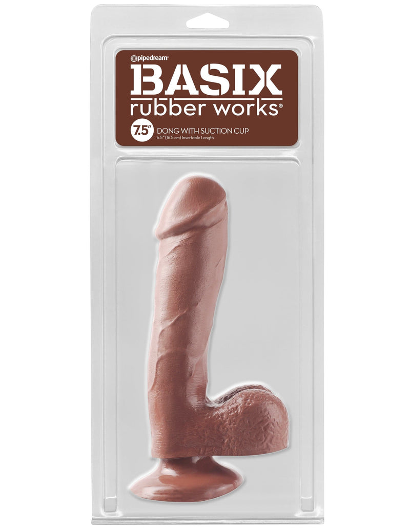 basix-rubber-works-7-5-dong-with-suction-cup-brown
