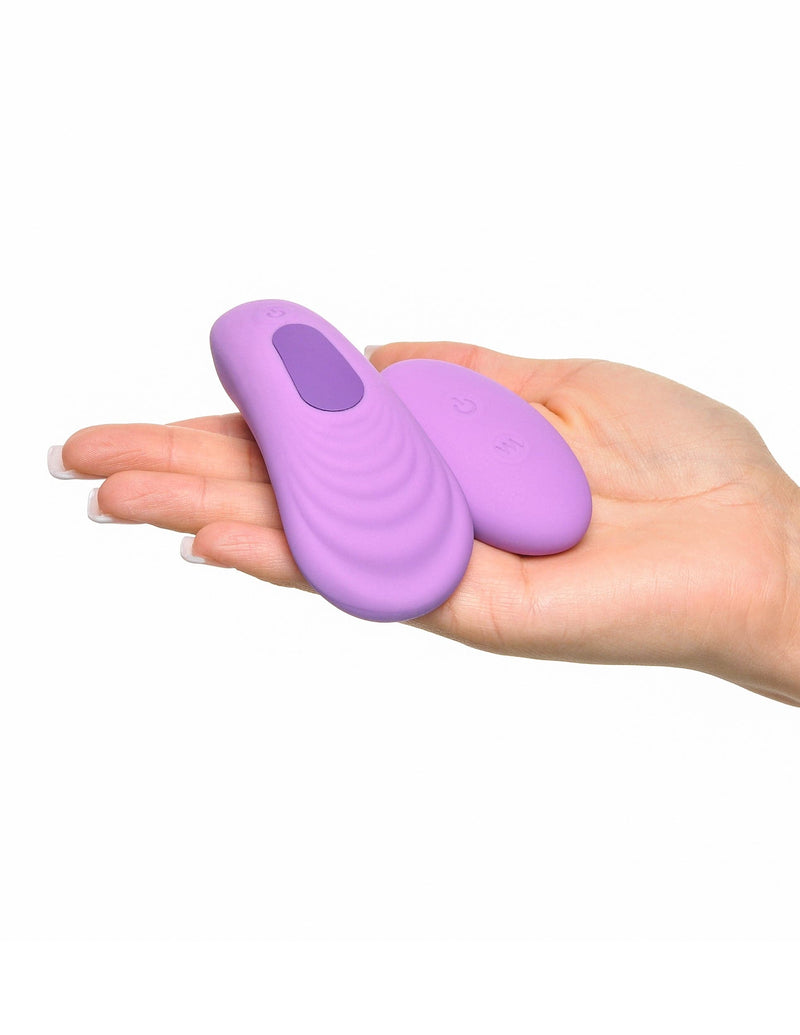 Woman holding the Clitoral Fantasy For Her Remote Control Silicone Purple side image