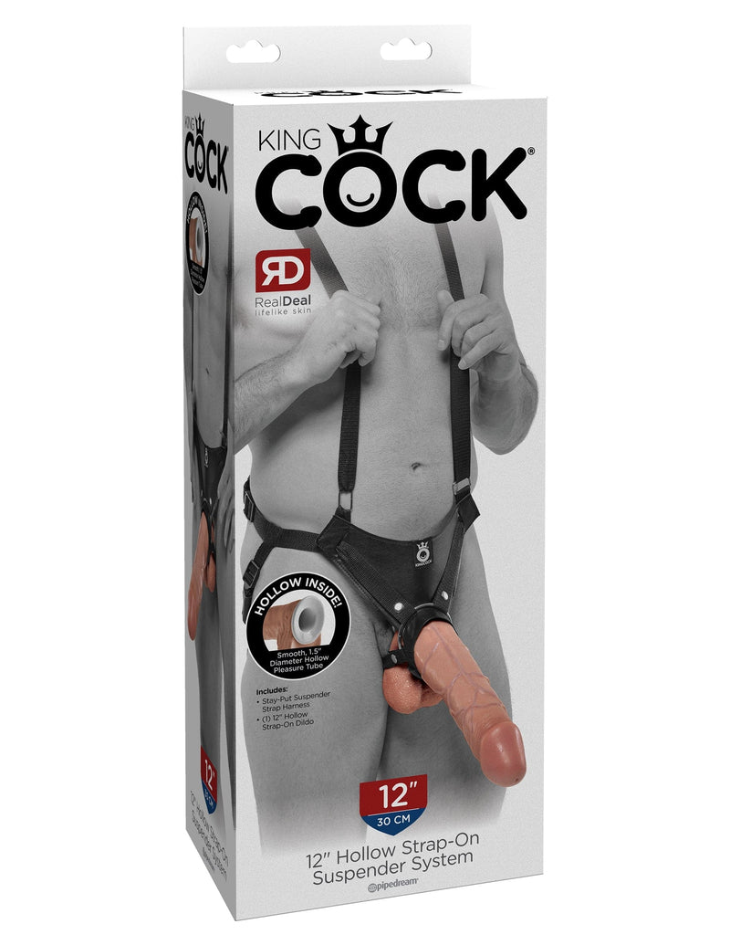 king-cock-12-hollow-strap-on-suspender-system-light-black