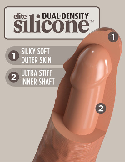 king-cock-elite-7-silicone-dual-density-cock-tan
