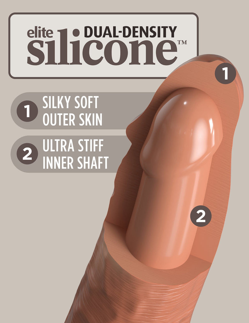 king-cock-elite-7-silicone-dual-density-cock-tan