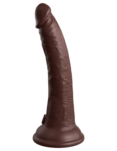 king-cock-elite-7-silicone-dual-density-cock-brown