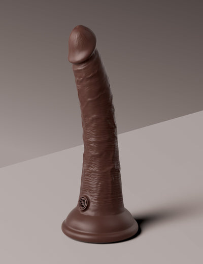 king-cock-elite-7-silicone-dual-density-cock-brown