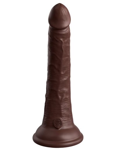 king-cock-elite-7-silicone-dual-density-cock-brown