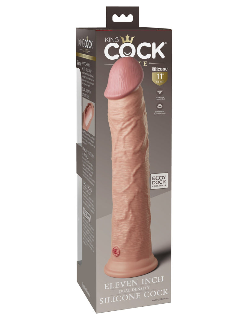 king-cock-elite-11-silicone-dual-density-cock-light