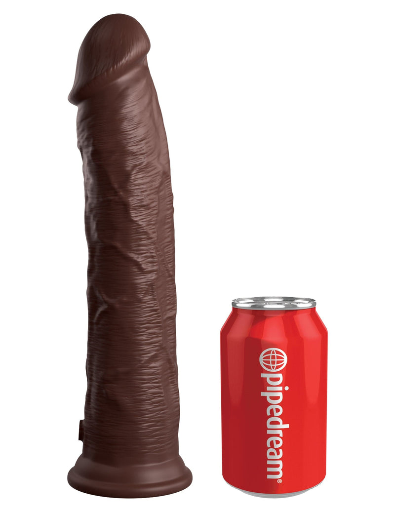 king-cock-elite-11-silicone-dual-density-cock-brown