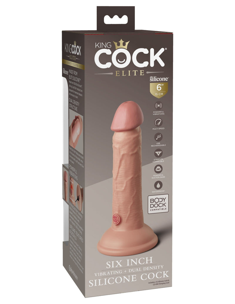 king-cock-elite-6-vibrating-silicone-dual-density-cock-light