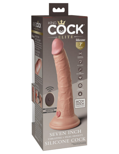 king-cock-elite-7-vibrating-silicone-dual-density-cock-with-remote-light