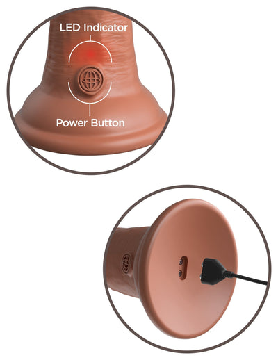 king-cock-elite-8-vibrating-silicone-dual-density-cock-tan