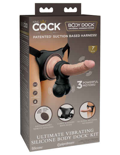 king-cock-elite-ultimate-vibrating-silicone-body-dock-kit