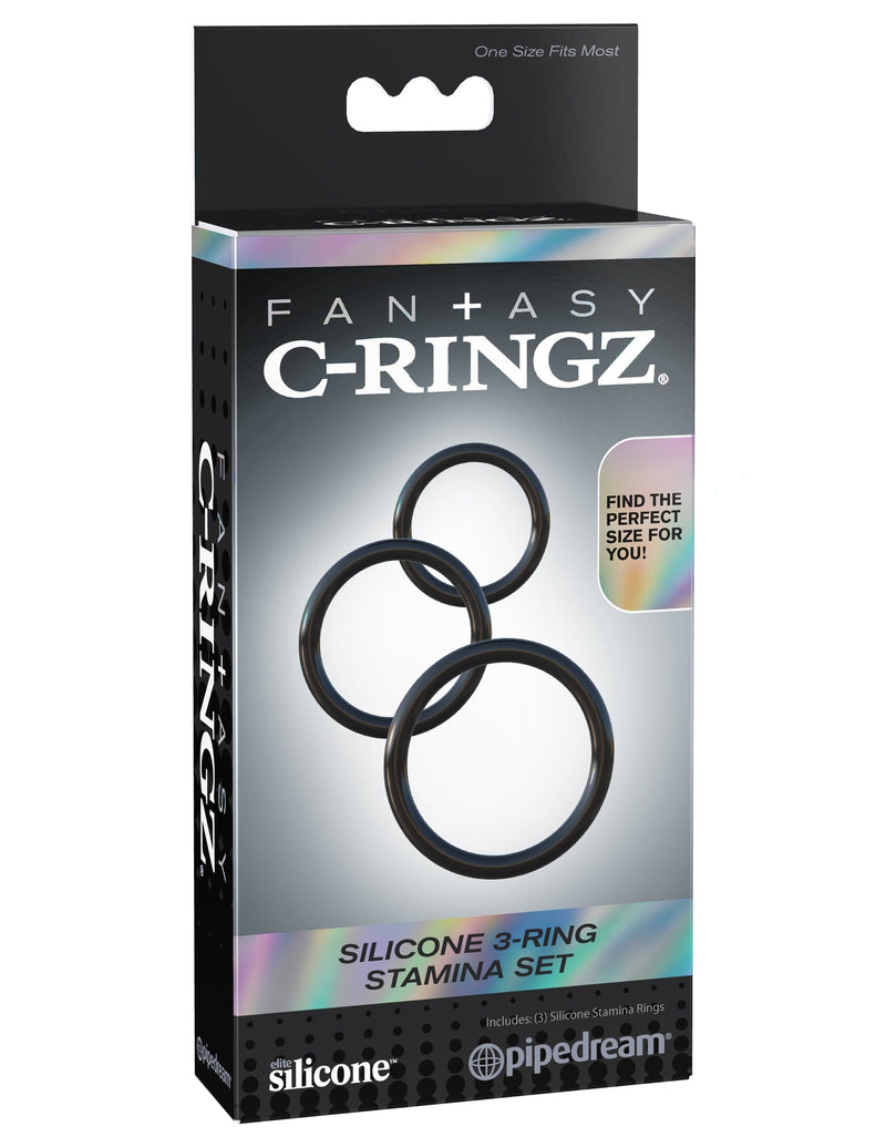 fantasy-c-ringz-silicone-3-ring-stamina-set-black