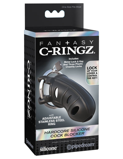 fantasy-c-ringz-hardcore-silicone-cock-blocker-black