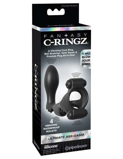 Penis Ring with Anal Plug black color Box
