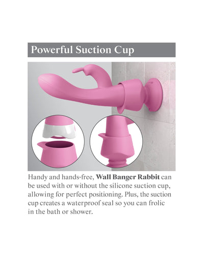 Picture of 3Some Wall Banger Rabbit - Pink Powerful Suction Cup