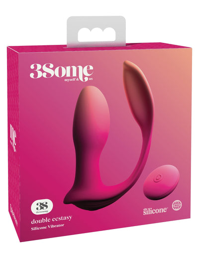 Packaging picture with image on package of 3Some Double Ecstasy - Pink